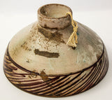 Antique 19th C. Moroccan Ceramic Bowl Polychrome Footed Dish Fez