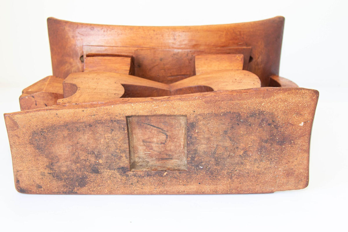 Antique Ghanian Ashanti Style Stool with Leopard Carved, Africa — additional view 11