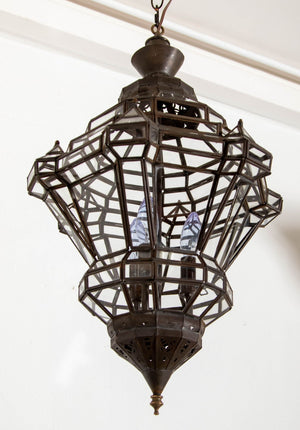 Moroccan Clear Glass Lantern Moorish Granada Spanish Style