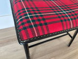 Jacques Adnet Valet Leather Wrapped with Original Tartan Plaid