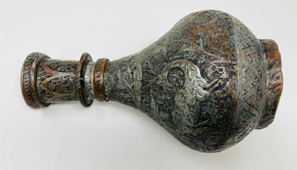 19th Century Tinned Copper Indo-Persian Islamic Vase