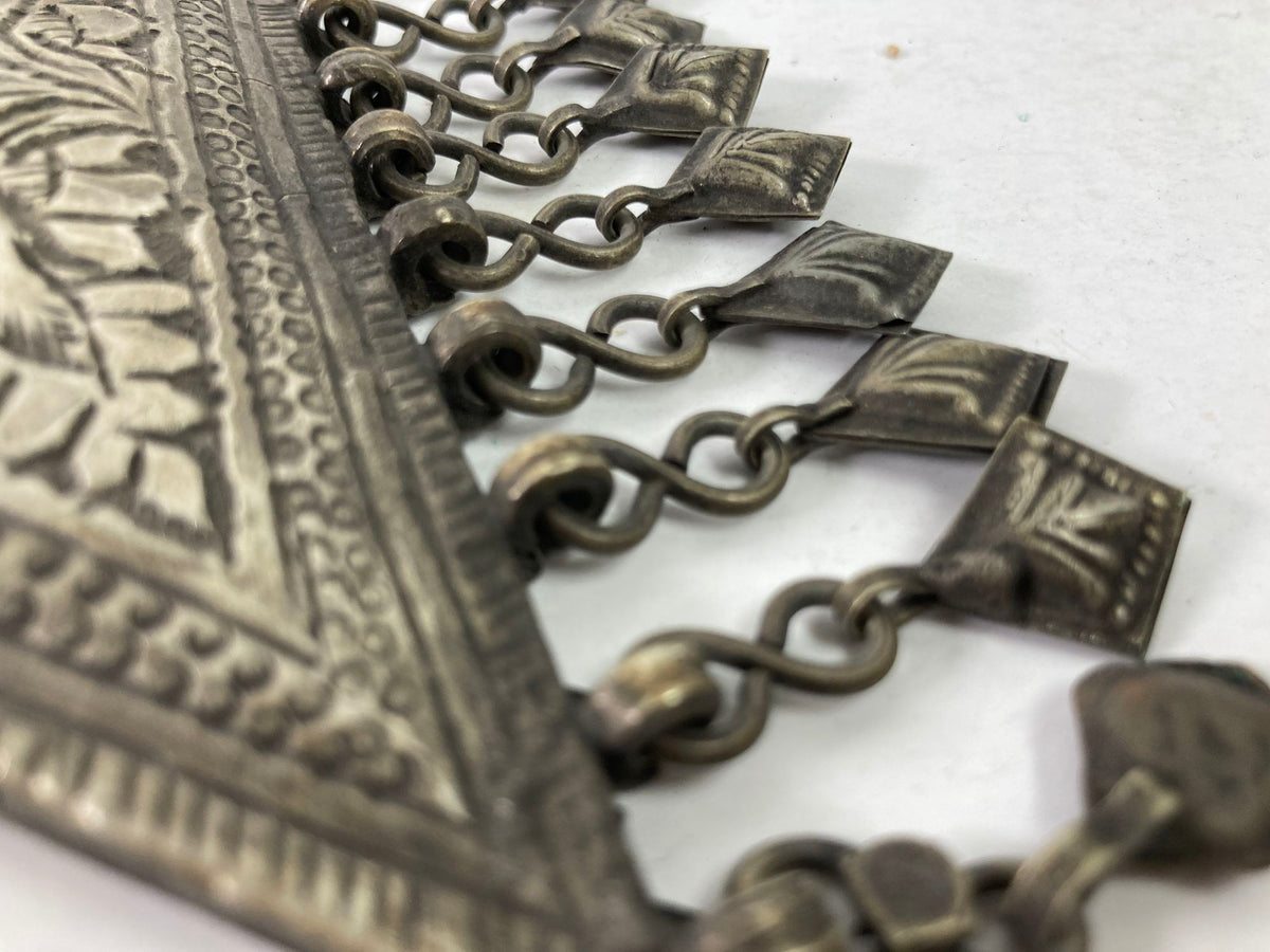 1920s Antique Silver Repousse Talisman Holder from Berber Tribes