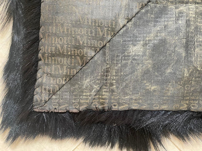 Minotti Alps Rug, Black Sheepskin, Hand-Crafted, Modern Design, Italy – view 11