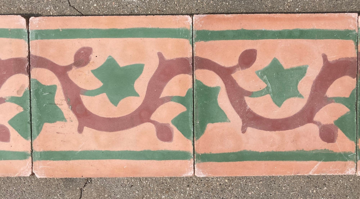 Moroccan Handcrafted Encaustic Cement Tile, Moorish Design, 1980