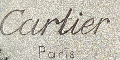 Cartier Paris Accordion Clock with Date and White Roman Numeral Dial Circa 1980 — detail view 14