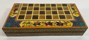 Vintage Persian Micro Mosaic Chess Game Box