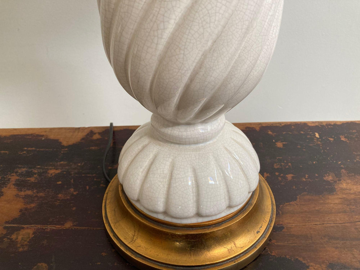 Nardini Studio of California 1960 Pair of Large White Ceramic Table Lamps — United States