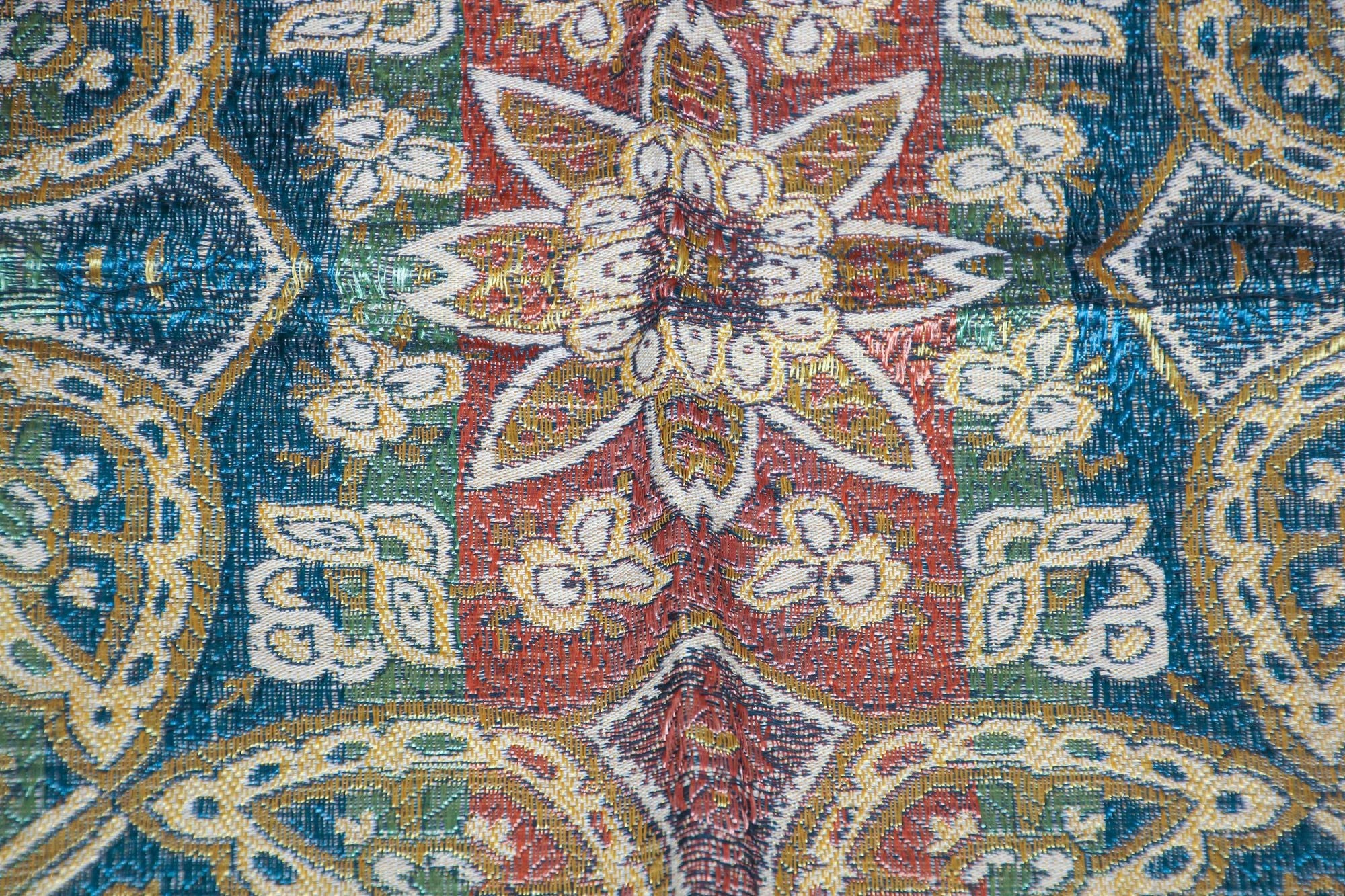 1940s Granada Islamic Spain Textile with Arabic Calligraphy Writing