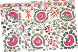 19th C. Suzani Bukhara Uzbekistan Antique Embroidered Islamic Art Textile Susani