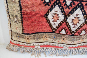 Moroccan Vintage Hand-Woven Boujad Berber Rug, circa 1960