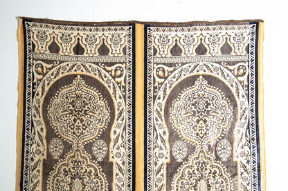 Antique Moroccan Moorish Silk Textile Tapestry Wall Hanging Hiti 19th C.