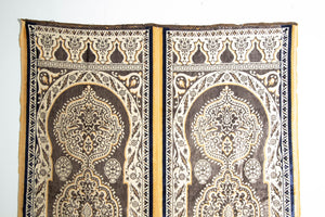 Antique Moroccan Moorish Silk Textile Tapestry Wall Hanging Hiti 19th C.
