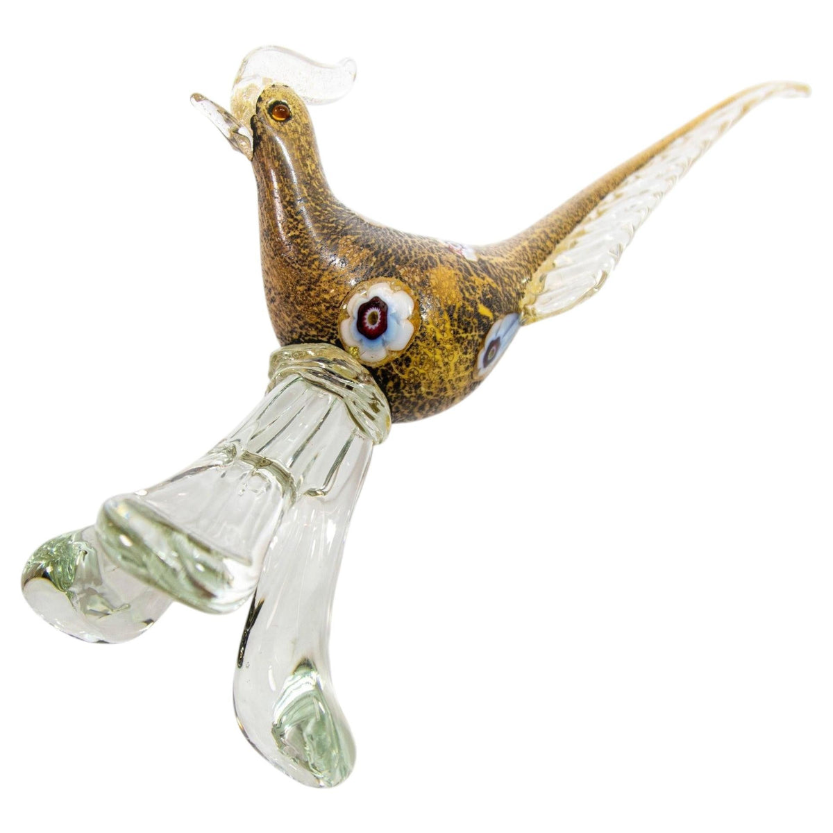 Italian Murano Art Glass Pheasant Bird Sculpture 1960s — additional view 8