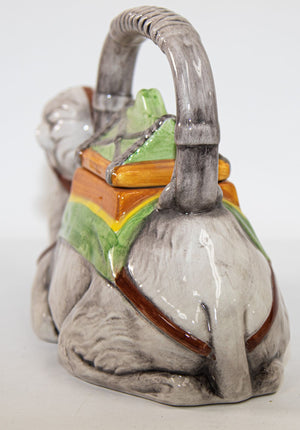 Vintage Hand Painted Resting Camel Porcelain Tea Pot