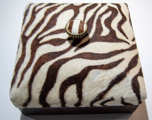 Maitland Smith PostModern Zebra Hide Box 1980's