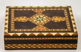 Moorish Spain Inlaid Marquetry Mosaic Box 1950's