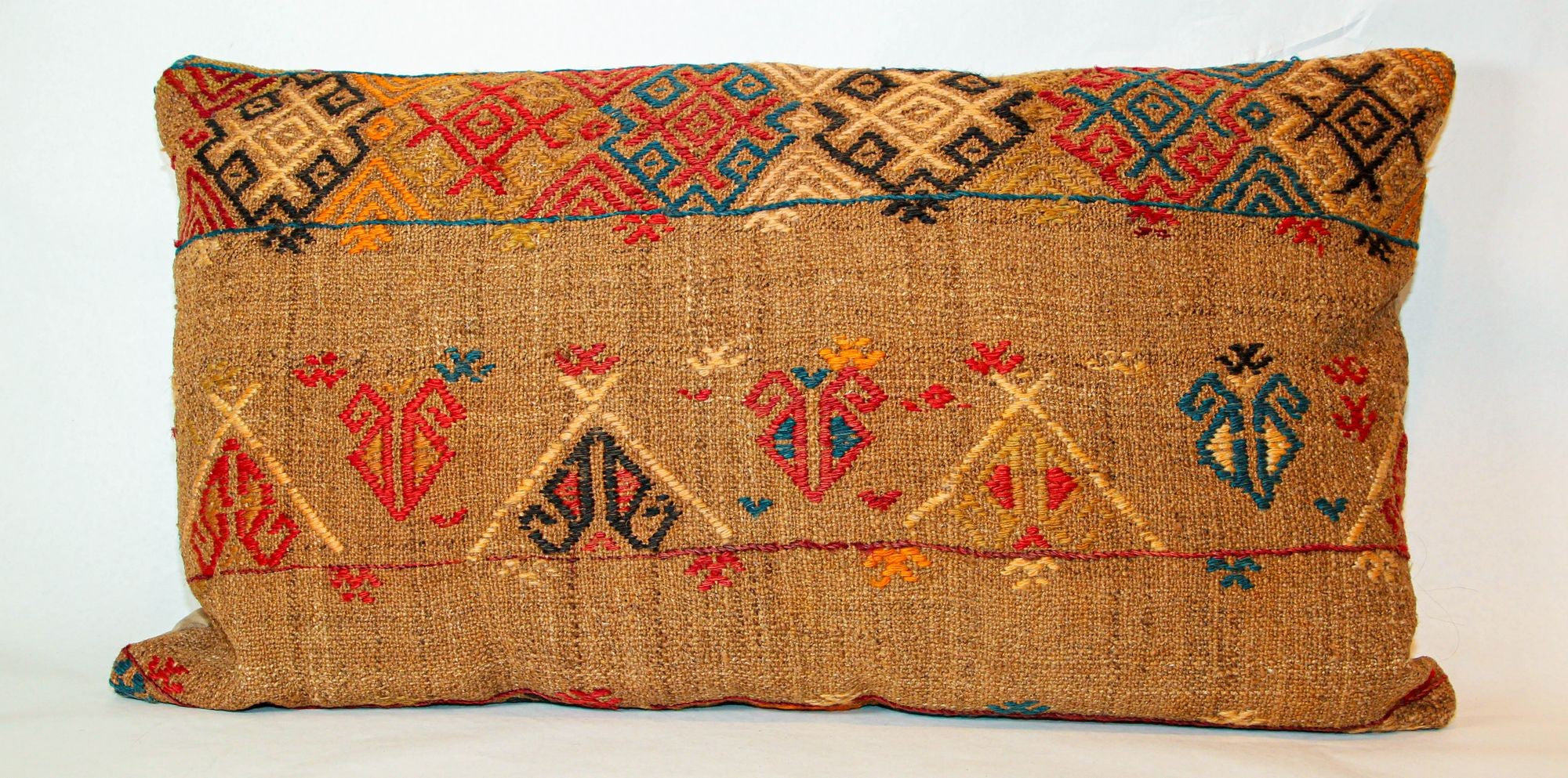 Vintage Moroccan Berber Pillow Hand-woven Rug Pillow