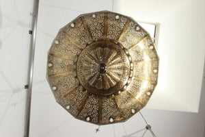 Large Vintage Brass Moroccan chandelier