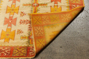 Moroccan Orange Vintage Beni MGuild Rug 1960s