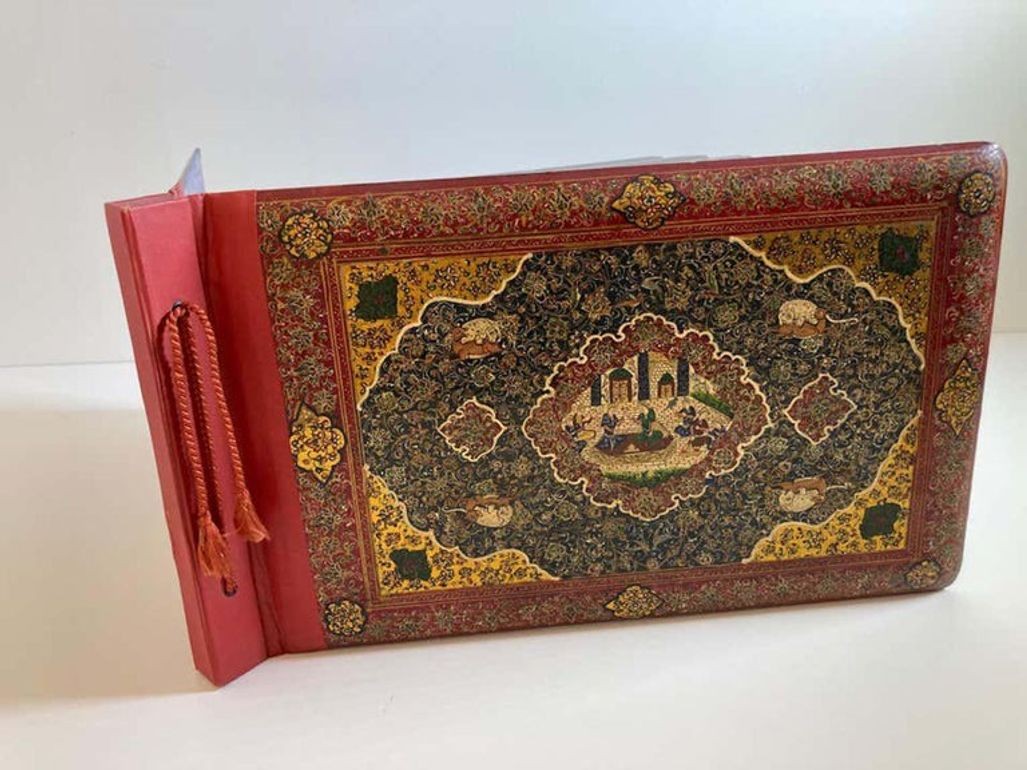 Hand Painted Middle Eastern Moorish Style Photo Album, 19th Century