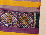 1960s Vintage Flat-Weave Berber Moroccan Rug