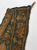19th C. Islamic Textile Ottoman Empire Silver Metallic Threads Antique Fragment