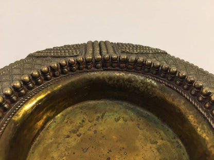 Antique Indian Dhokra Tribal Brass Anklet Repurposed as Catchall, circa 1920