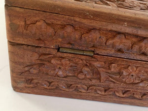Anglo Raj Hand-Carved Wooden Decorative Jewelry Box