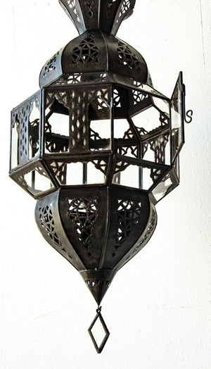 Handcrafted Moorish Glass Lantern Octagonal Shape