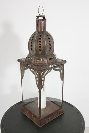 Moroccan Lantern in Metal and Clear Glass