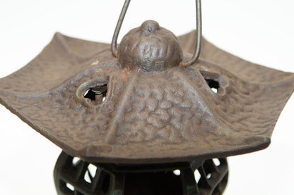 1940s Japanese Iron Pagoda Candle Lantern, Hand-Crafted Japonisme — Japan
