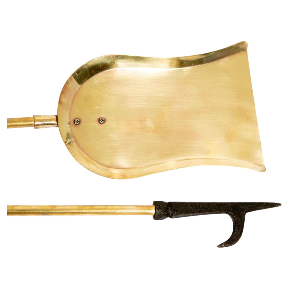 Vintage French Solid Brass Duck Head Fireplace Tool Set, Maison Jansen Style, 19 — additional view 8