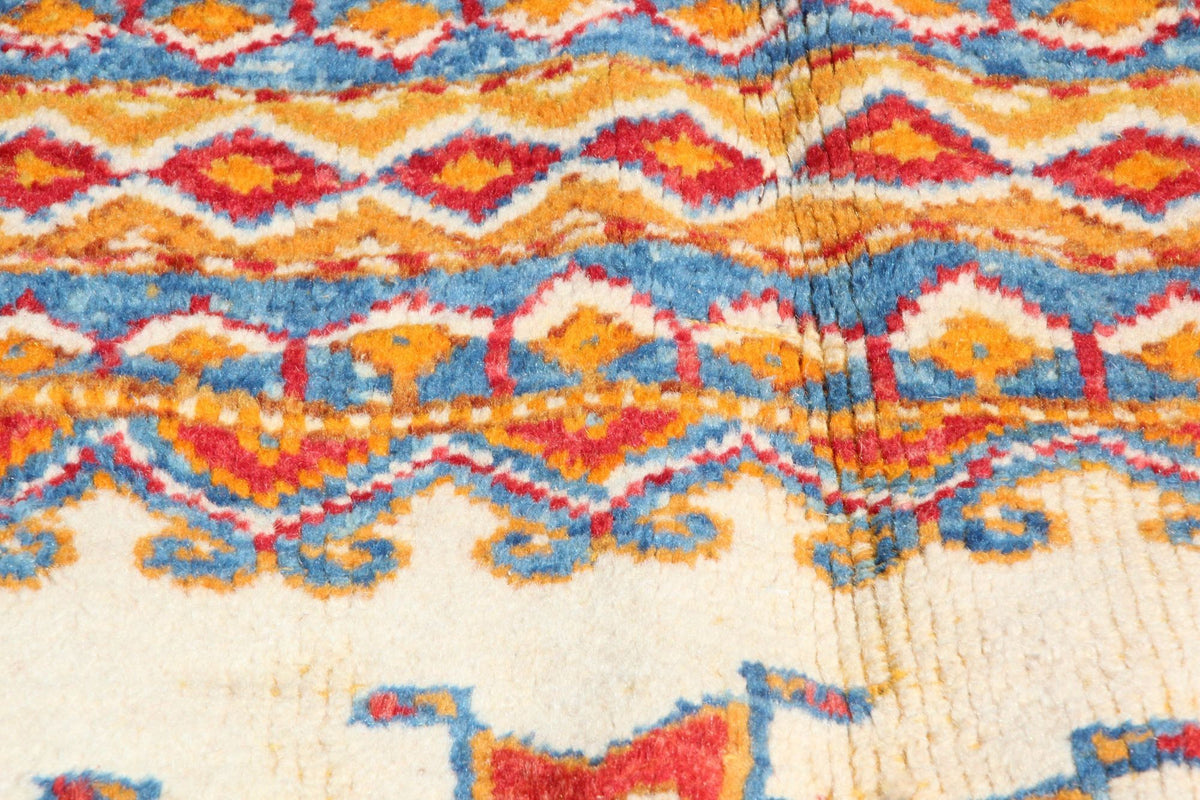 Vintage Moroccan Orange Berber Rug, Hand-Knotted Wool, 1960