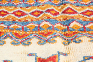 1960s Vintage Orange Moroccan Berber Rug