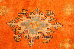 Moroccan Berber Rug Burnt Orange 16ft Long 1960s