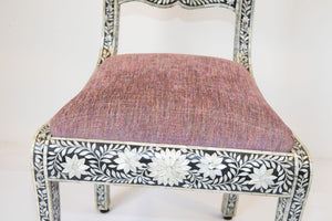 Anglo-Indian Mughal Mother of Pearl Inlaid Side Chair with Ram's Head 1 of 4