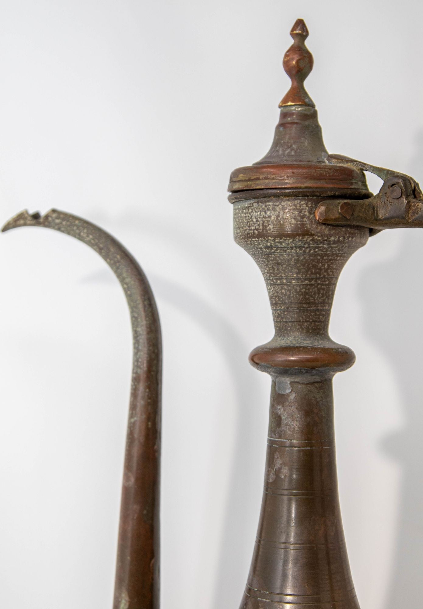 Antique Islamic Middle Eastern Qajar Persian Copper Ewer 19th Century