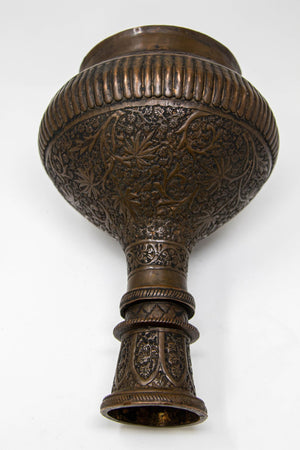 Antique Tinned Copper Indo-Persian Islamic Vase 19th Century