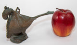 Antique Indian Bronze Parrot Figure oil Lamp Rajasthan 19th Century