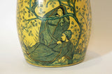 Islamic Kashmir Hand Painted Paper Mache Tea Caddy Storage Box 1950s