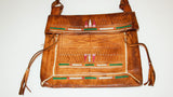 Antique African Tuareg Moroccan Shoulder Leather Bag 1960's Collectible
