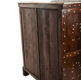 Antique Middle Eastern Mother-of-Pearl Inlaid Marble-Top Chest of Drawers