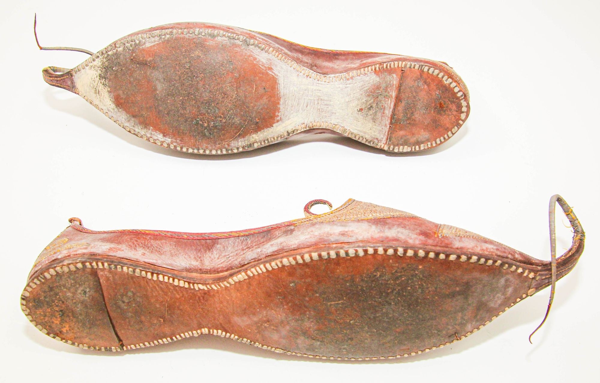 Antique leather shoes clearance