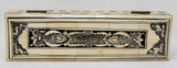 Moorish Islamic Mughal Raj Decorative Vizagapatam Carved Bone Jewelry Box India