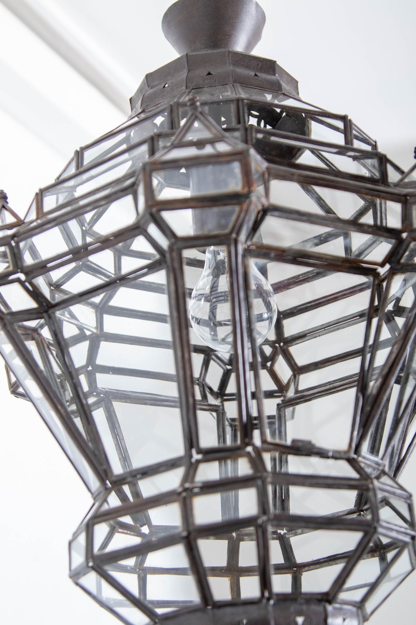 Moroccan Clear Glass Lantern in Moorish Style
