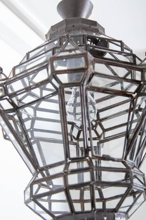 Moroccan Clear Glass Lantern in Moorish Style