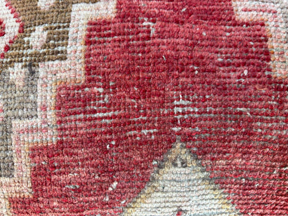1940s Antique Tabriz Persian Rug Pillow with Geometric Motifs