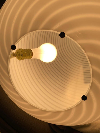 Oversized Vetri Murano White Swirl Glass Egg Table or Floor Lamp, 1970s — detail view 15
