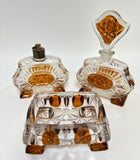 Vintage 1930s Art Deco Karl Palda Crystal Vanity Set of Three Pieces