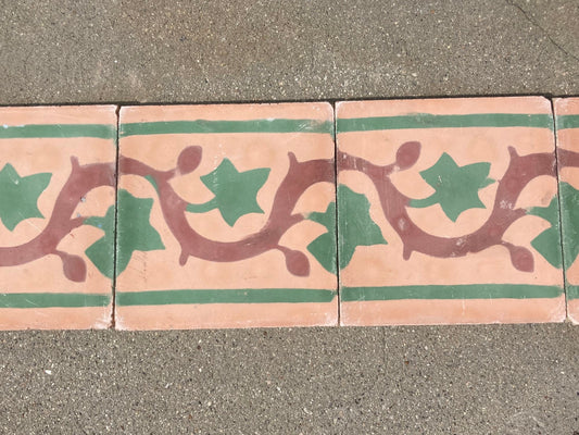 Moroccan Handcrafted Encaustic Cement Tile, Moorish Design, 1980